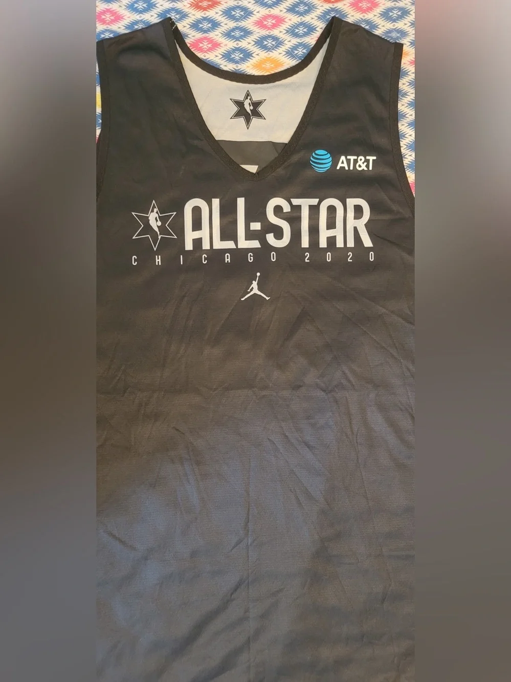 Anthony Davis Jordan White & Black All-Star Chicago 2020 Reversible Jersey